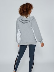 Pineapple Light Grey Stripe Panel Zip Hoodie - Image 6 of 6