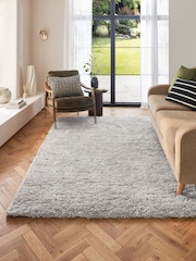 Light Grey Premium Cosy Shaggy Rug - Image 1 of 7