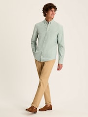 Joules Oxford Sage Green Long Sleeve Classic Fit Shirt - Image 4 of 12