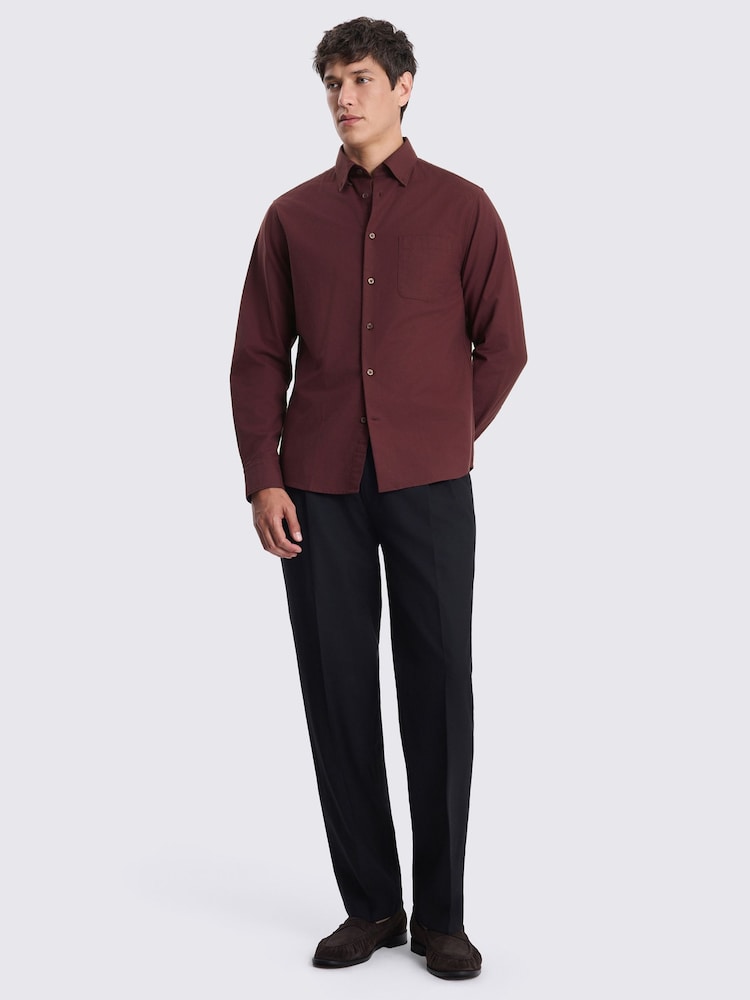 MOSS Red Washed Oxford Shirt - Image 2 of 4