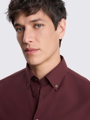MOSS Red Washed Oxford Shirt - Image 3 of 4