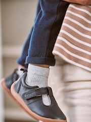 Navy Wide Fit (G) Leather First Walker T-Bar Shoes - Image 5 of 9