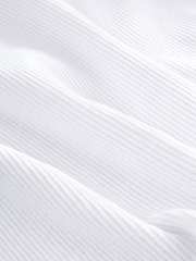 Blanco - Camiseta con solapa de canalé (3-16años) - Imagen 5 de 5