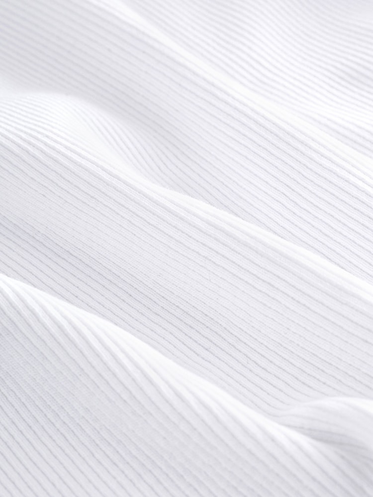 White Ribbed Placket T-Shirt (3-16yrs) - Image 5 of 5 White Ribbed Placket T-Shirt (3-16yrs) - Image 5 of 5