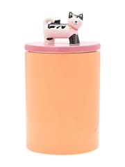 Widdop Orange Cat Treat Jar - Image 2 of 4