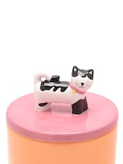 Widdop Orange Cat Treat Jar - Image 3 of 4