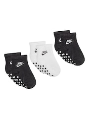 Nike Black 3 Pack Baby Gripper Socks - Image 2 of 4