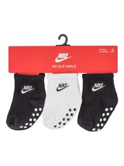Nike Black 3 Pack Baby Gripper Socks - Image 3 of 4