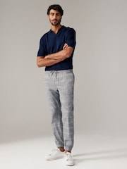 Grey Check Pull On Trousers - Image 3 of 6