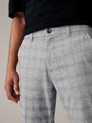 Grey Check Chino Slim Fit Trousers - Image 5 of 6