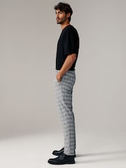 Grey Check Chino Slim Fit Trousers - Image 6 of 6