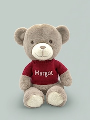 Babyblooms Christmas Frankie Bear with Red Jumper- White Embroidery - Image 2 of 4