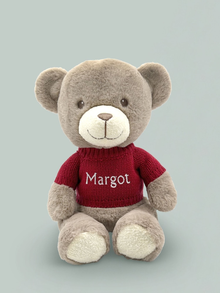 Babyblooms Christmas Frankie Bear with Red Jumper- White Embroidery - Image 2 of 4