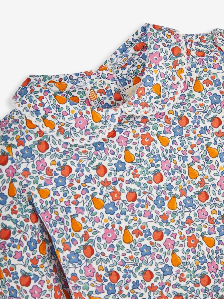 Jojo Maman Bébé Mädchen Orchard Baby-Body mit Bubikragen und Blumenmuster - Bild 2 von 2