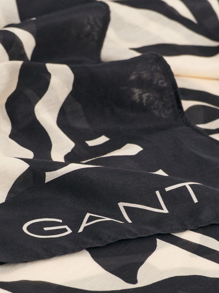 GANT Cream Palm Print Cotton Silk Sarong - Image 4 of 4