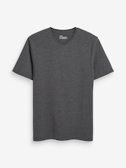 Charcoal Grey Marl Regular Fit Essential V-Neck T-Shirt - Image 3 of 3