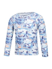 Mountain Warehouse Blue Talus Printed Quick Dry Kids Baselayer Top & Thermals Set - Image 3 of 9