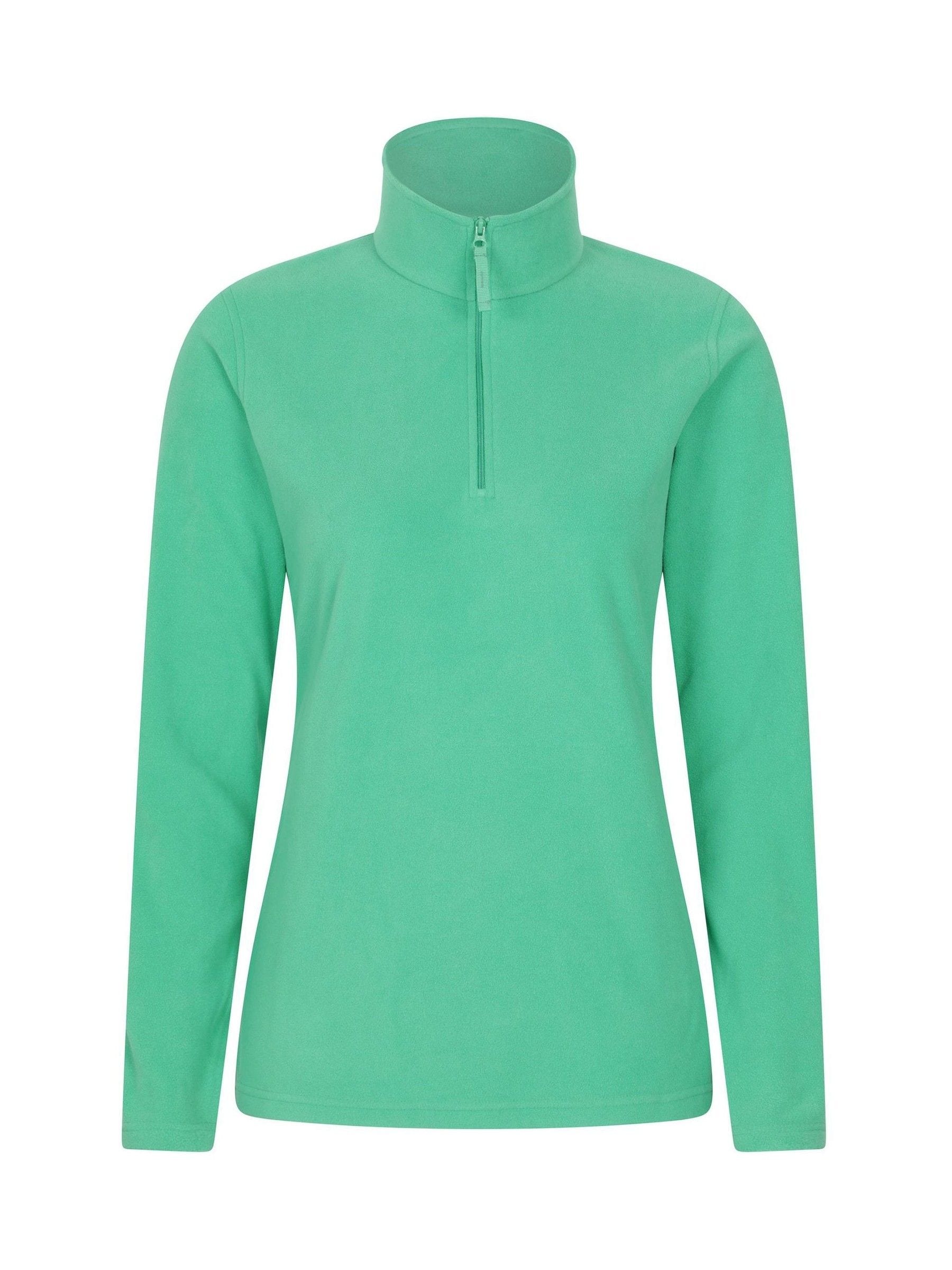 Mountain Warehouse Women's Green Camber Half Zip Pullover Antipill Fleece Top In | Size: Xl - Image 4