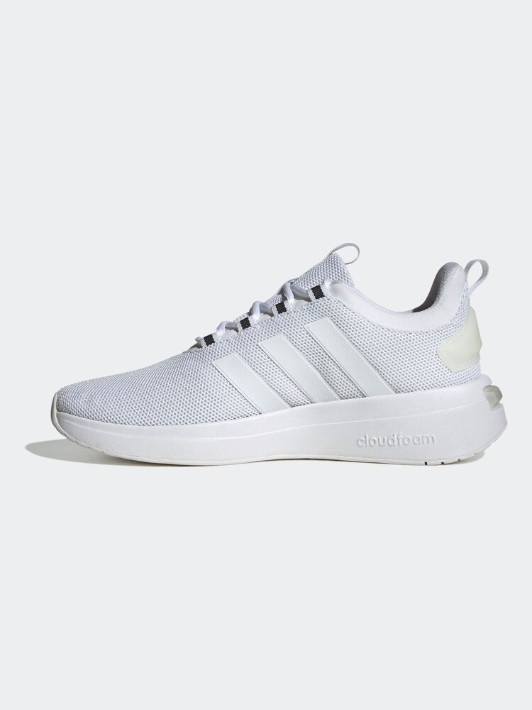 adidas White Racer TR23 100% Cotton Trainers - Image 2 of 9