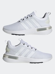 adidas White Racer TR23 100% Cotton Trainers - Image 5 of 9