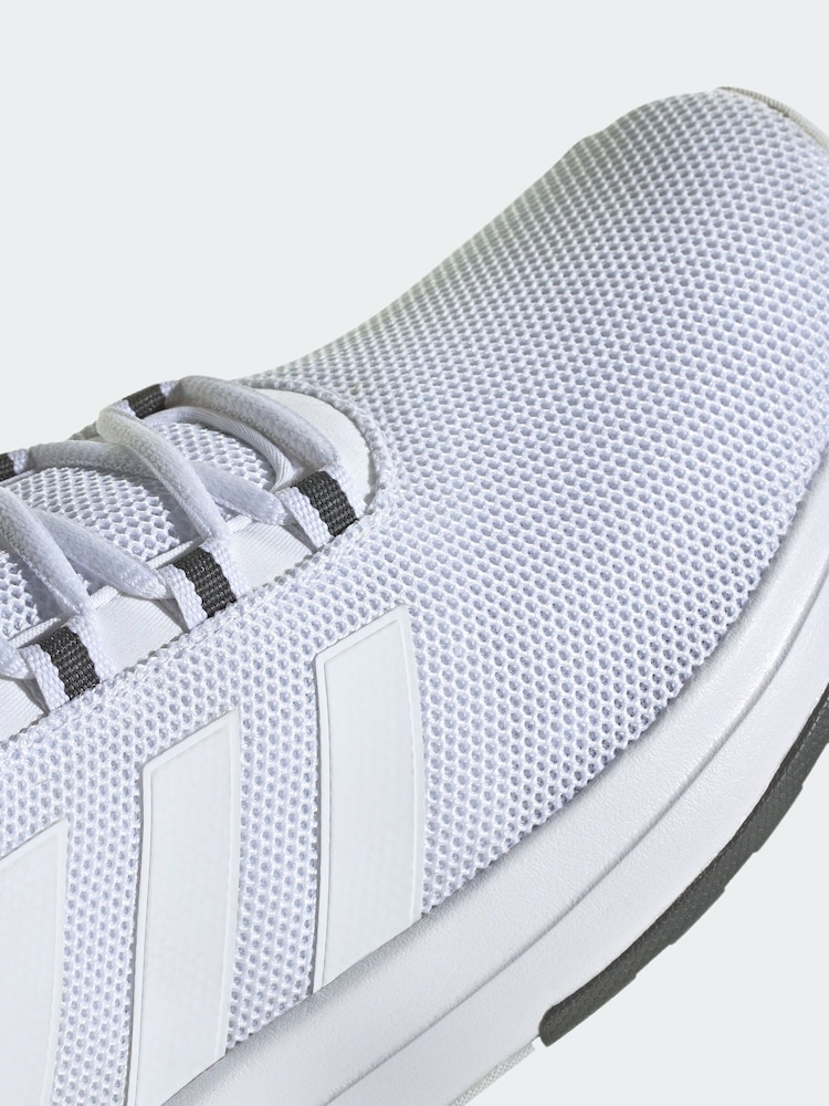 adidas White Racer TR23 100% Cotton Trainers - Image 9 of 9