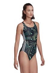 adidas Black Leaf Swimsuit - Image 3 of 7