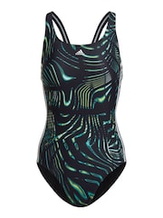 adidas Black Leaf Swimsuit - Image 7 of 7