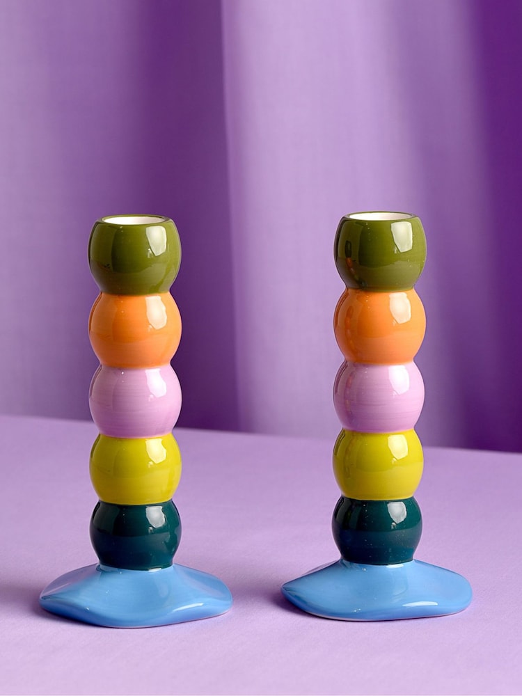 Widdop Set of 2 Candle Stick Holders - Image 1 of 3 Widdop Set of 2 Candle Stick Holders - Image 1 of 3