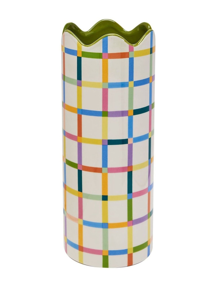 Widdop Yellow Multi Coloured Vase - Image 2 of 4 Widdop Yellow Multi Coloured Vase - Image 2 of 4
