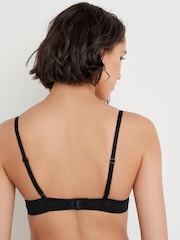 Black/White/Caramel Nude Pad Plunge Microfibre Smoothing T-Shirt Bras 3 Pack A-E - Image 3 of 8