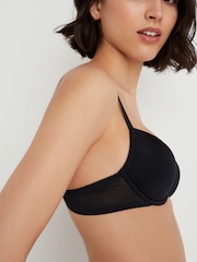 Black/White/Caramel Nude Pad Plunge Microfibre Smoothing T-Shirt Bras 3 Pack A-E - Image 4 of 8
