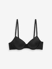 Black/White/Caramel Nude Pad Plunge Microfibre Smoothing T-Shirt Bras 3 Pack A-E - Image 6 of 8