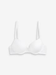 Black/White/Caramel Nude Pad Plunge Microfibre Smoothing T-Shirt Bras 3 Pack A-E - Image 8 of 8