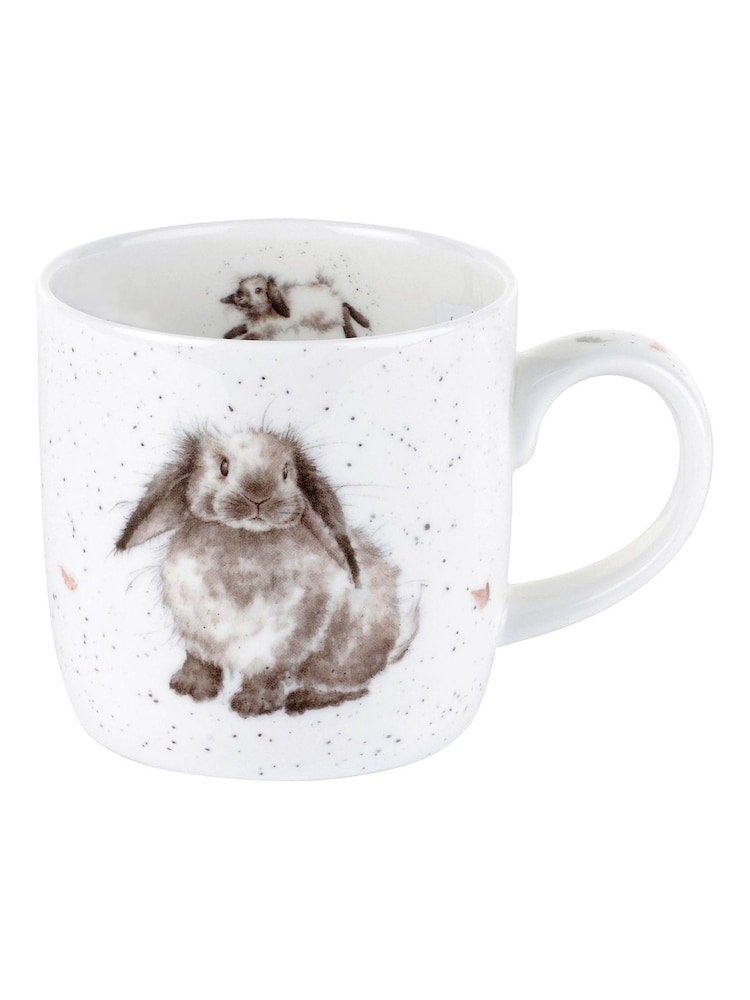 Wrendale Set of 6 White Royal Worcester Wrendale Rabbit Mugs - Image 2 of 4