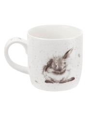 Wrendale Set of 6 White Royal Worcester Wrendale Rabbit Mugs - Image 3 of 4