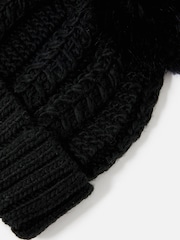 Accessorize Black Luxe Pom Beanie - Image 4 of 4