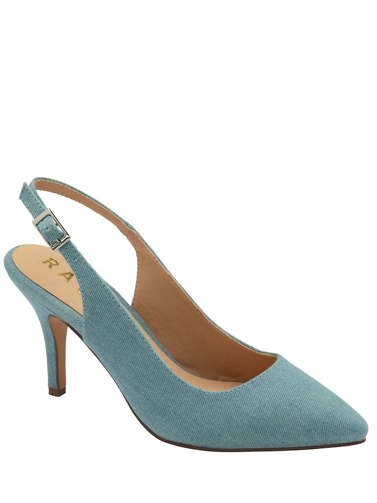 Ravel Blue Slingback Shoes On a Kitten Heels - Image 1 of 4