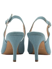 Ravel Blue Slingback Shoes On a Kitten Heels - Image 3 of 4