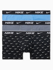 Nike Blue Everyday Cotton Stretch Trunks Three Pack - Image 1 of 4