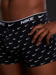 Nike Blue Everyday Cotton Stretch Trunks Three Pack - Image 4 of 4