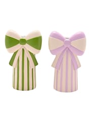 Widdop Set of 2 Candlestick Holders With Bow - Image 2 of 6