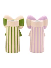 Widdop Set of 2 Candlestick Holders With Bow - Image 4 of 6