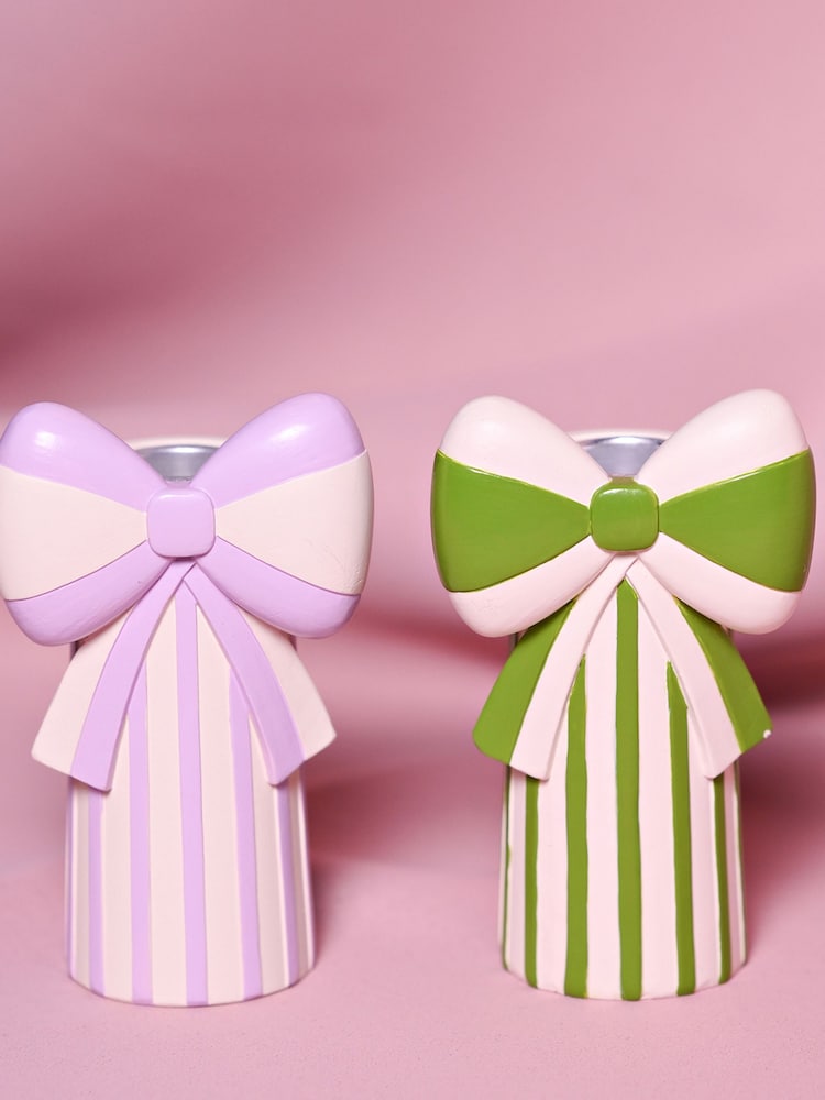 Widdop Set of 2 Candlestick Holders With Bow - Image 6 of 6