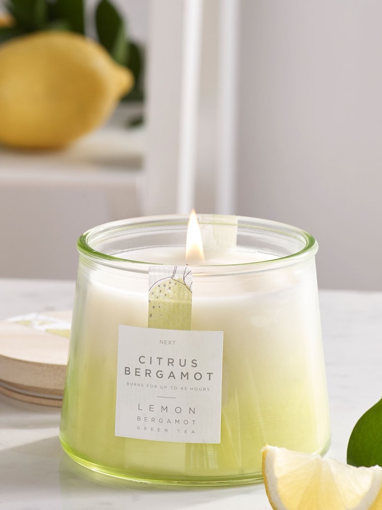 Green Citrus Bergamot Lidded Jar Scented Candle - Image 1 of 3