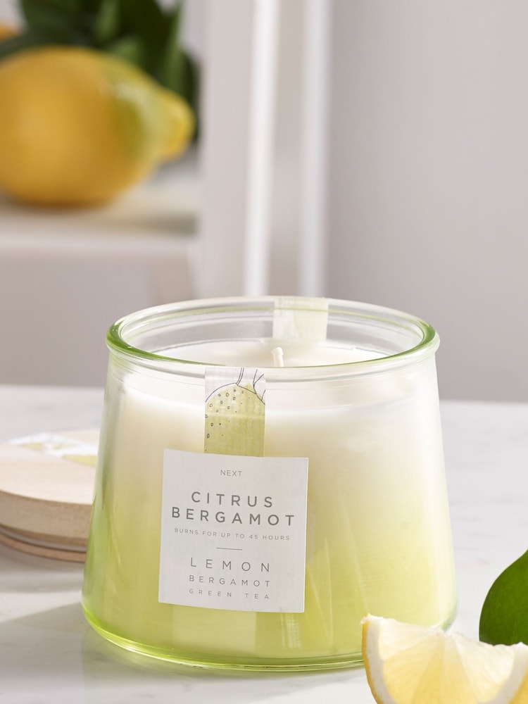 Green Citrus Bergamot Lidded Jar Scented Candle - Image 2 of 3