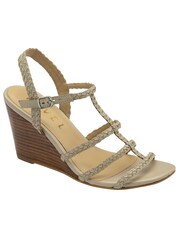 Ravel Cream Leather Wedge Sandals With Strappy Upper - Image 1 of 4