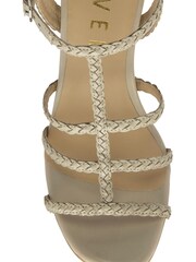 Ravel Cream Leather Wedge Sandals With Strappy Upper - Image 4 of 4
