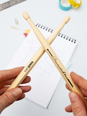 Suck UK Red Drumstick Pens Music Paper Clips Rockstar Pencil Case - Image 2 of 6