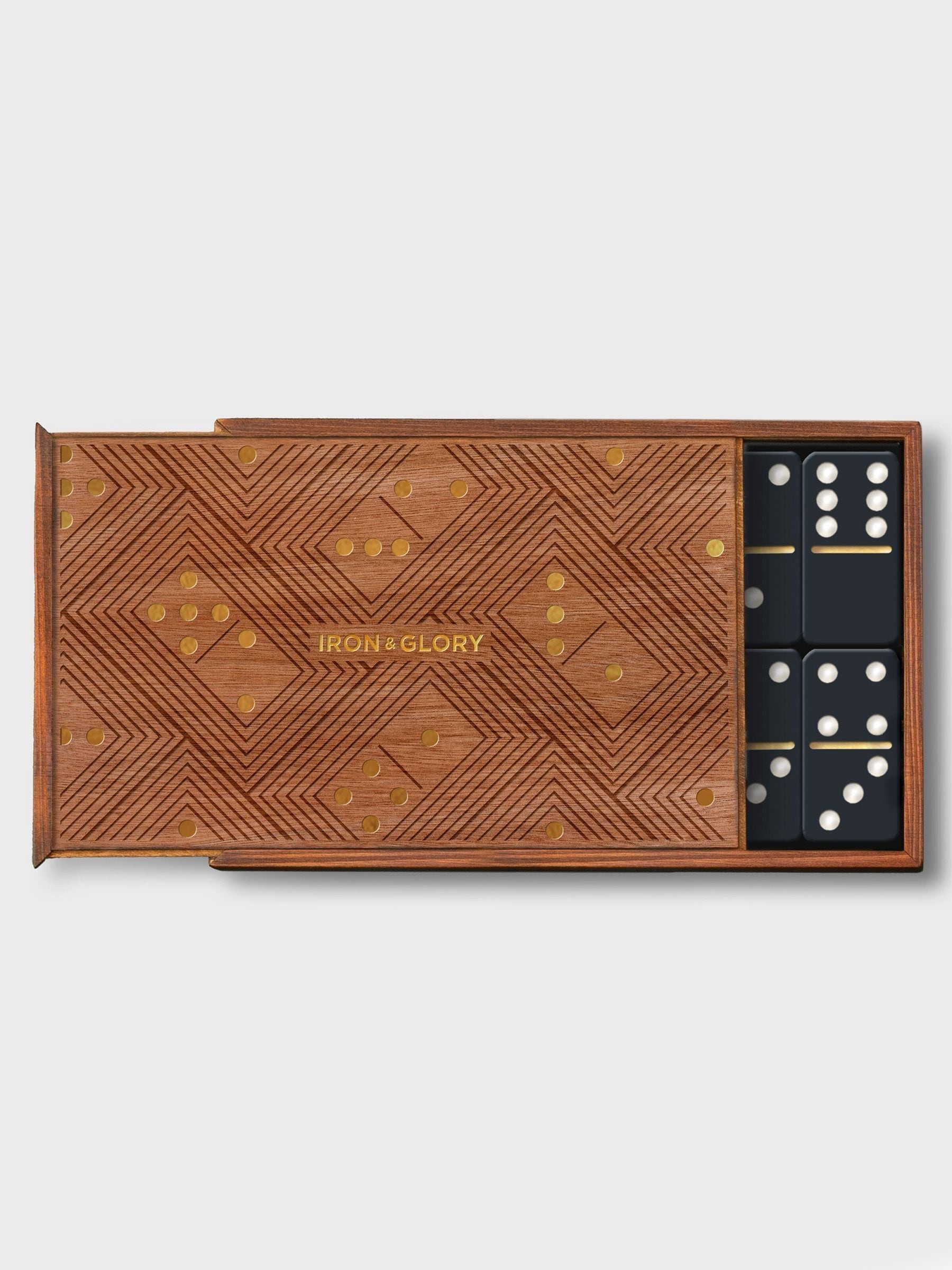 B&Q -  Dominoes With Wooden BoxMulticoloured - Image 3