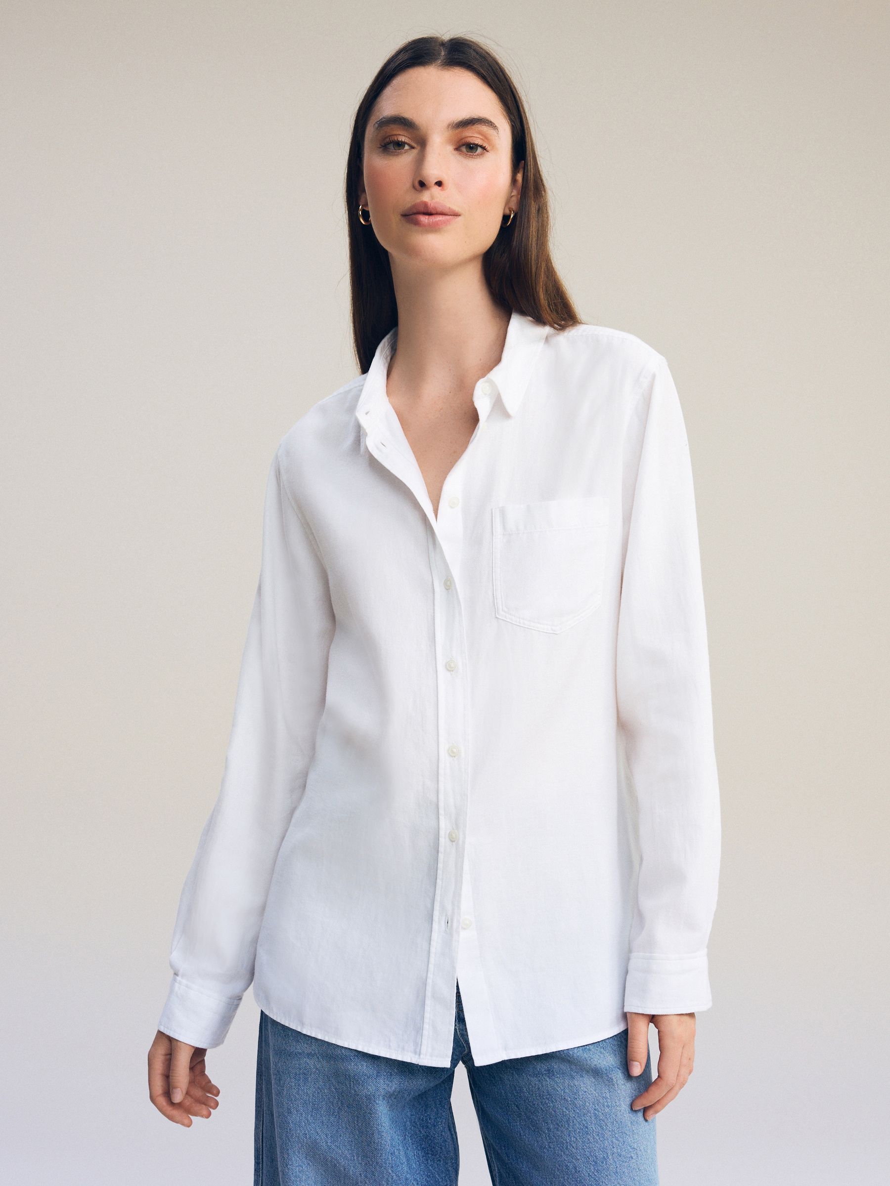 Soft white shirt top